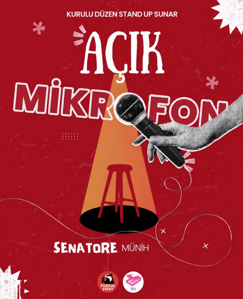 Eventposter für Türkisches Stand-up Comedy Open Mic