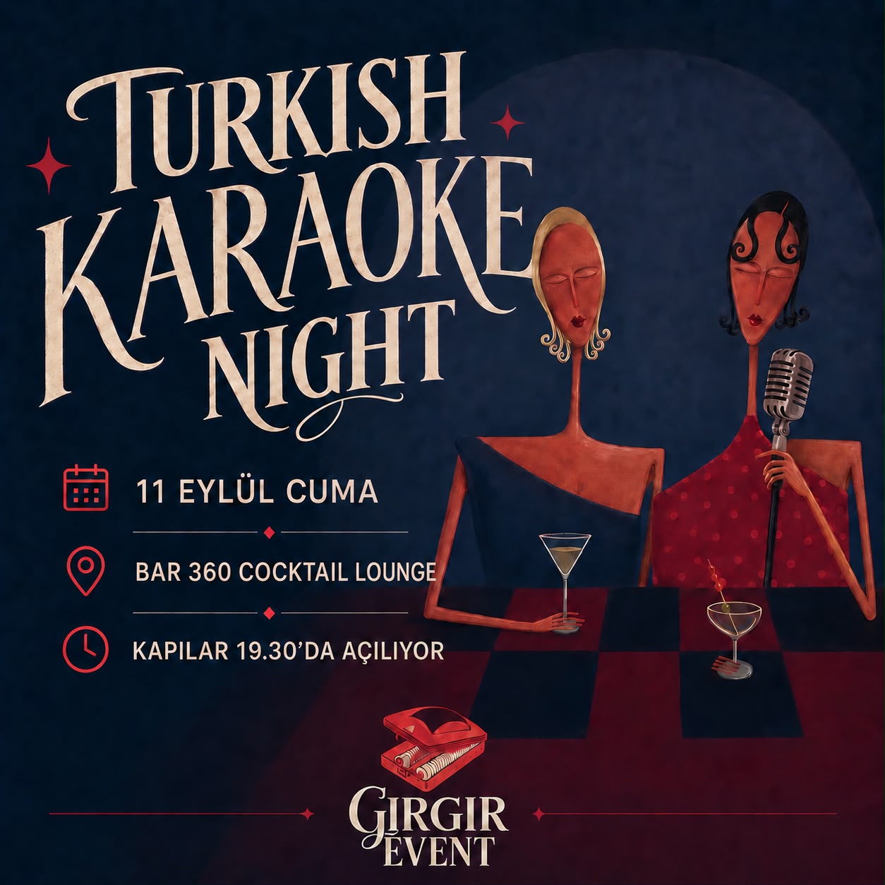 Türkçe Karaoke Gecesi etkinlik afişi
